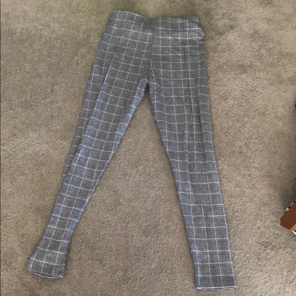 Grey stretchy dress pants/leggings